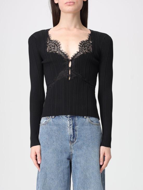 26SS 셀프 포트레이트 긴팔 티셔츠 RS26176TBB Black