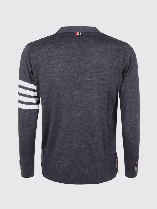 26SS 톰브라운 4바 서스테이너블 파인 메리노 울 클래식 가디건 MKC002AY1014 022 Charcoal - THOM BROWNE