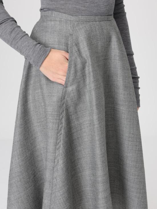 25FW 바이트 스튜디오 미디 스커트 1150532 0986 Grey - BITE STUDIOS