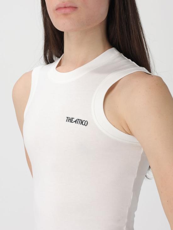 26SS 디 아티코 민소매 티셔츠 260WCN00003JJJ025AA 001 White - THE ATTICO