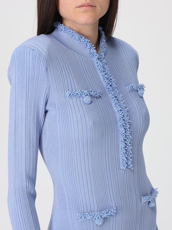 26SS 셀프 포트레이트 롱 원피스 RS26555SBL BLUE Gnawed Blue - SELF PORTRAIT