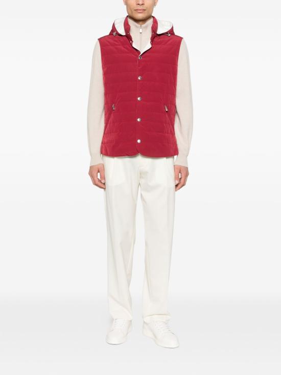 26SS 브루넬로 쿠치넬리 베스트 MM4791696 CG249 Red - BRUNELLO CUCINELLI