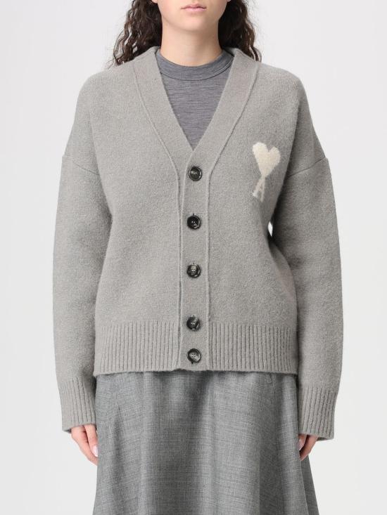 25FW 아미 스웨터 UKC365DKN01356 058 Grey