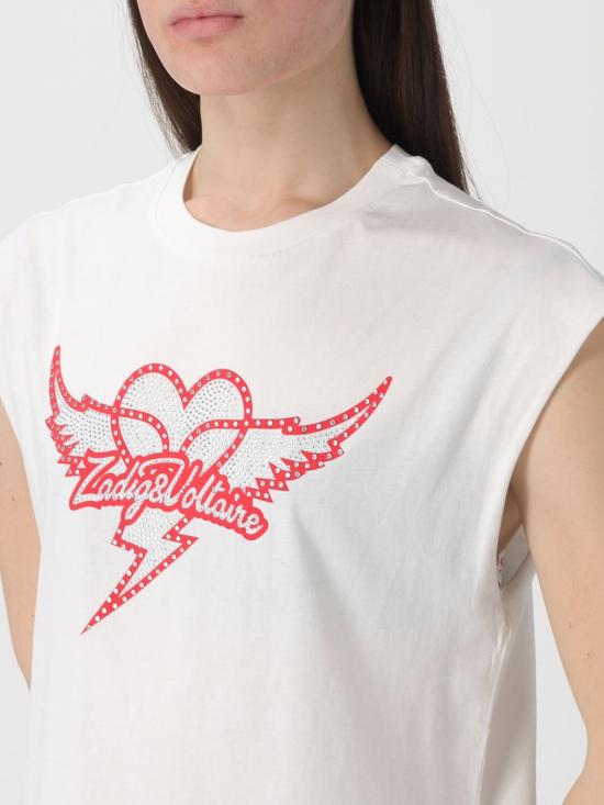 26SS 자딕앤볼테르 반팔 티셔츠 JWTT01280 103 White - ZADIG & VOLTAIRE