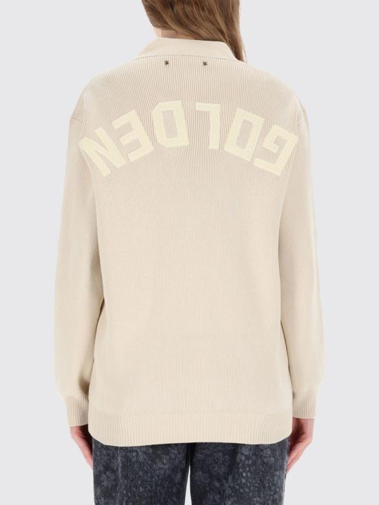 26SS 골든구스 Golden 레터링 가디건 GWP00950P001972 55550 Beige - GOLDEN GOOSE