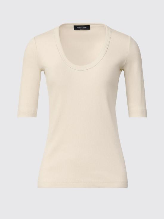 26SS 파비아나 필리피 반팔 티셔츠 JED266F603L896 0145 Ivory - FABIANA FILIPPI