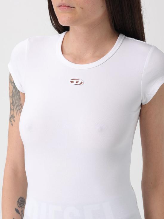 26SS 디젤 반팔 티셔츠 A199120AFAA 100 White - DIESEL