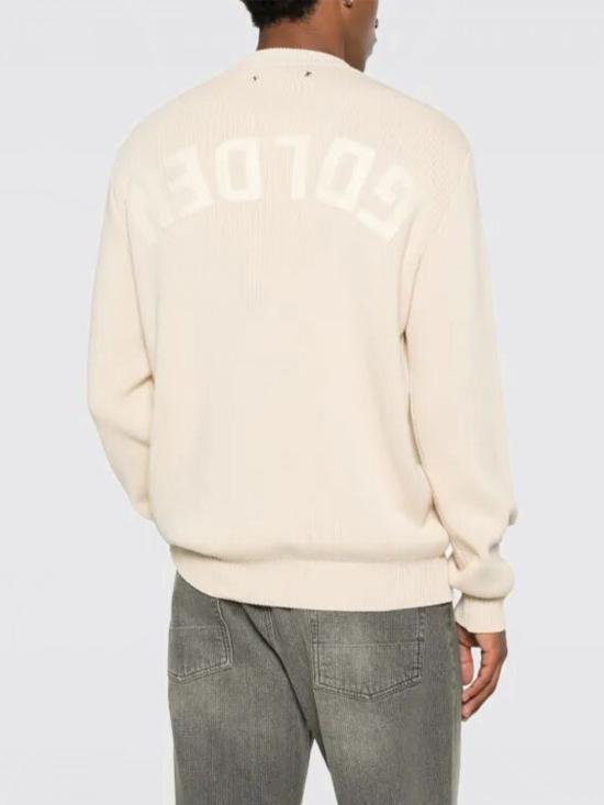 26SS 골든구스 Golden 레터링 밀리터리 크루넥 스웨터 GMP00841P001972 55550 Beige - GOLDEN GOOSE