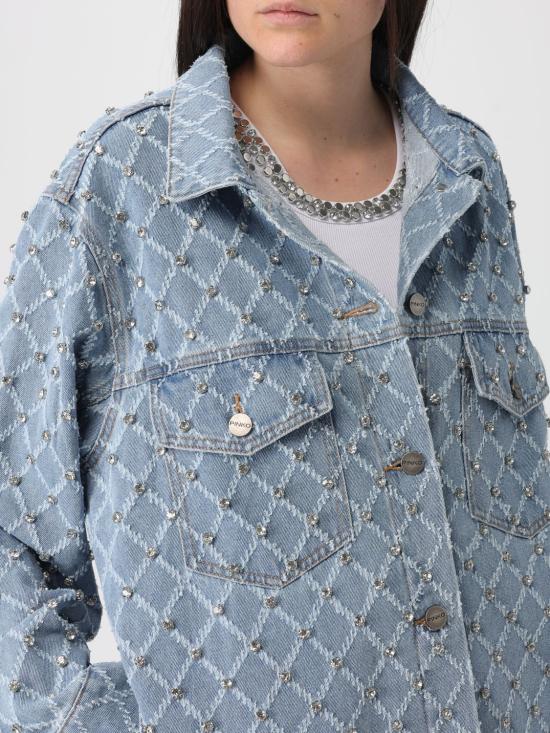 26SS 핑코 데님 자켓 106246A32N PJE Blue - PINKO