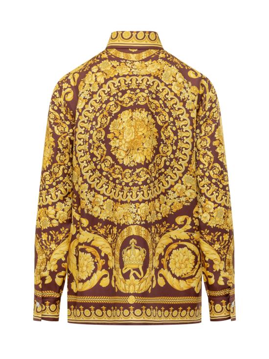 26SS 베르사체 셔츠 10013601A04236 5R770 BURGUNDY GOLD - VERSACE