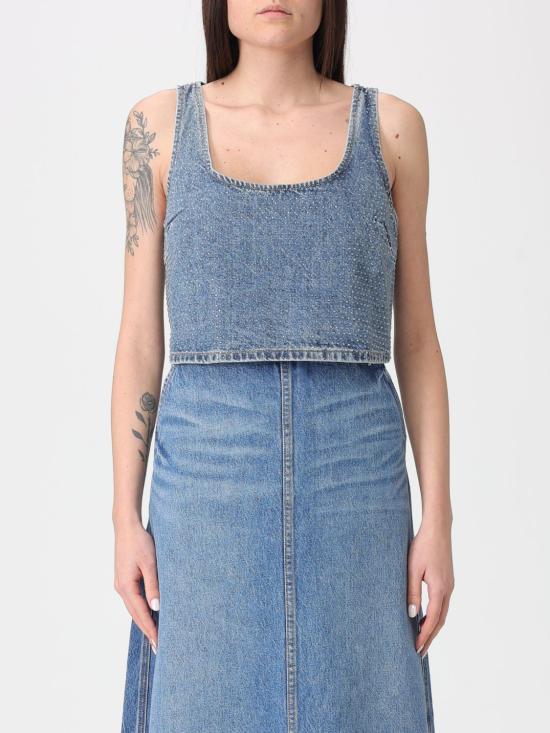 26SS 셀프 포트레이트 민소매 티셔츠 RS26826TBL Blue