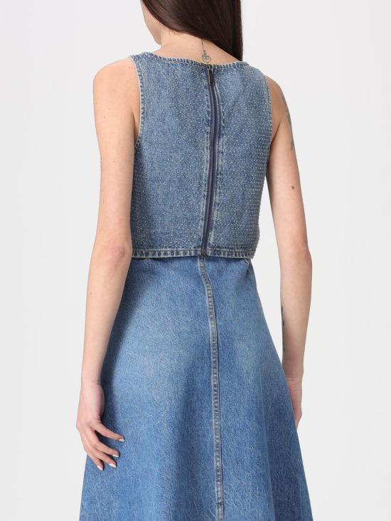 26SS 셀프 포트레이트 민소매 티셔츠 RS26826TBL Blue - SELF PORTRAIT