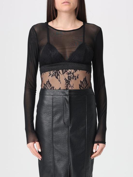 26SS 핑코 긴팔 티셔츠 106272A33E Z99 Black