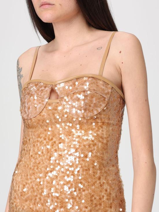 25FW 데이비드 코마 롱 원피스 PF25DK104D Brown - DAVID KOMA