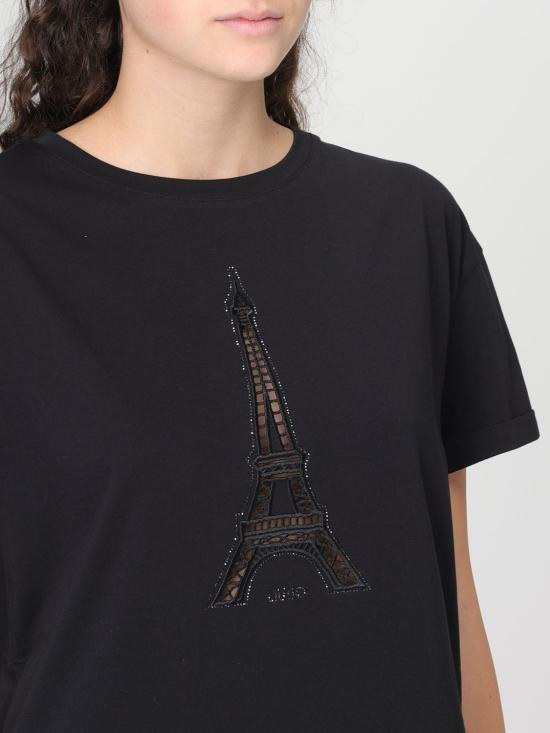 26SS 리우조 반팔 티셔츠 WA6413JS904 P9317 Black - LIU JO