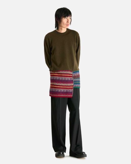  꼼데가르송 스웨터 Comme Des Garçons 카키 니트웨어 니트 - COMME DES GARCONS