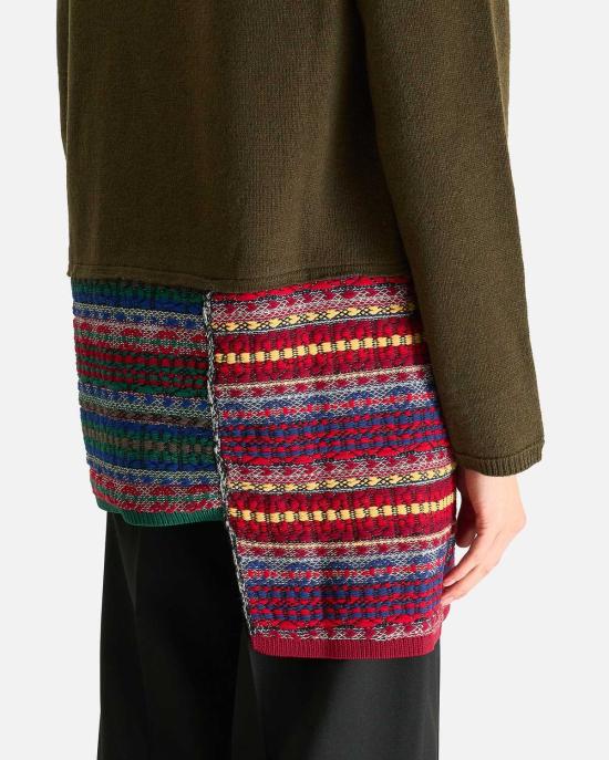  꼼데가르송 스웨터 Comme Des Garçons 카키 니트웨어 니트 - COMME DES GARCONS