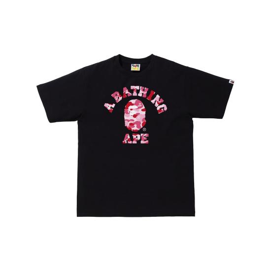  베이프 ABC 카모 콜리지 티셔츠 001TEL301005MBKG re DOM