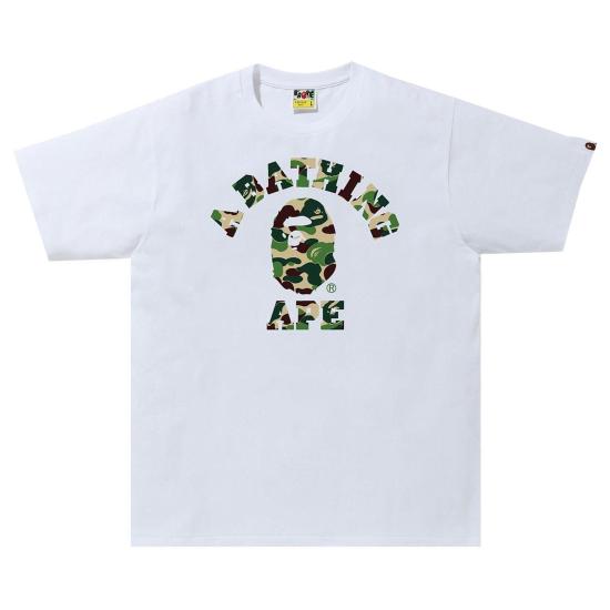  베이프 ABC 카모 콜리지 티셔츠 001TEL301005MWH0 re DOM