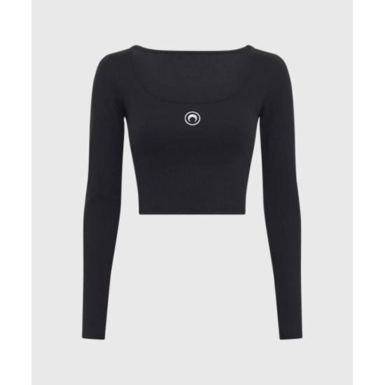 25FW 마린세르 긴팔 티셔츠 MRSW252PRTS030BK BK99 BLACK DOM