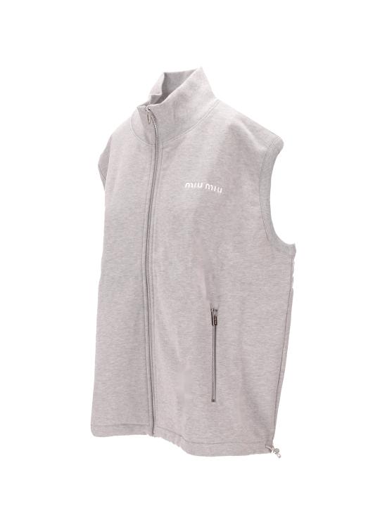 26SS 미우미우 민소매 티셔츠 MJT698SOOO13UK F0031 GRIGIO - MIU MIU