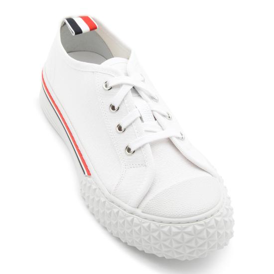 26FW 톰브라운 타탄 트레드 컬리지에이트 로우 스니커즈 MFD253AF0102 100 WHITE - THOM BROWNE