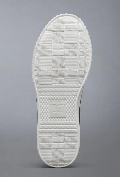 26SS 톰브라운 캔버스 컬리지에이트 로우탑 트레이너 FFD125AF0102 100 WHITE - THOM BROWNE