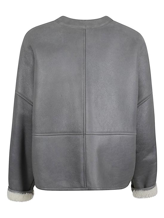 26SS 로에베 가죽 자켓 S359Y2S L491130 Light Grey - LOEWE