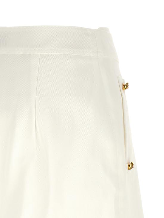 26SS 엘리자베타프랜치 롱 스커트 GO14161E2360 White - ELISABETTA FRANCHI