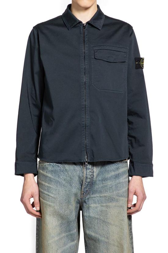 26SS 스톤 아일랜드 긴팔 셔츠 1200015S0012 V0020 BLUE