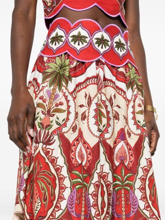 26SS 팜 리오 롱 스커트 344016 26078 ODARA RED - FARM RIO