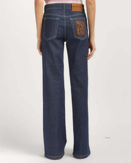  마르니 데님 팬츠 스트레치 데님 5포켓 팬츠 진 블루 블랙 - MARNI