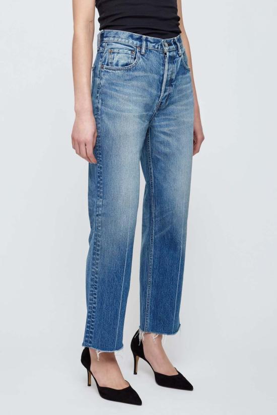  마우지 데님 팬츠 Moussy Mv Farmington 와이드 스트레이트 진 - MOUSSY