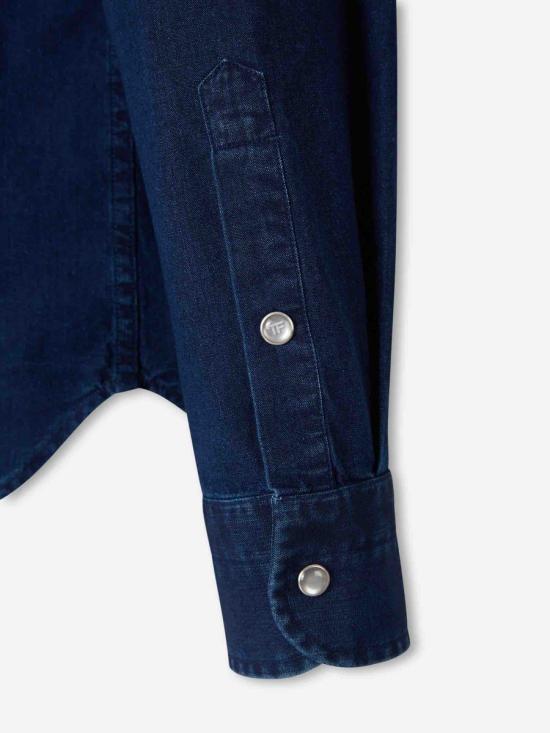 26SS 톰포드 긴팔 셔츠 HDS001 FMC28 UCC NAVY DARK DENIM BLUE - TOMFORD