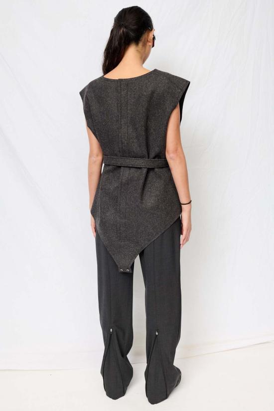  Fumika Uchida 블라우스 우치다 후미카 펠트 코스튬 바디수트 다크 그레이 - OTHER BRANDS