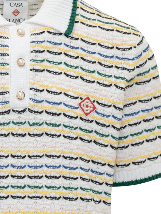 26SS 카사블랑카 폴로 티셔츠 MSP26KW1260 01 MULTICOLOR - CASABLANCA