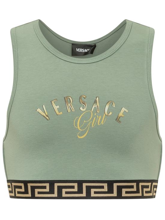 26SS [키즈] 베르사체 트레이닝 상의 10228961A16932 2GQ10 SAGE GREEN GOLD