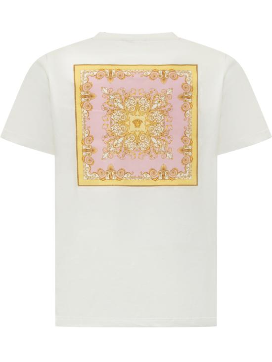 26SS [키즈] 베르사체 티셔츠 10183421A17235 6WK10 WHITE YELLOW PINK - VERSACE