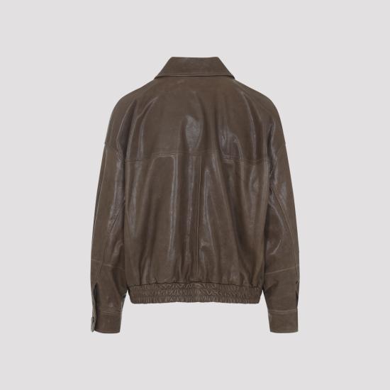 26SS 브루넬로 쿠치넬리 모닐리 글로시 나파 가죽 아우터 재킷 MPPAH7661 C8921 SUMMER TORBA - BRUNELLO CUCINELLI