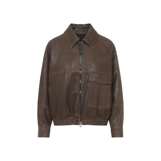 26SS 브루넬로 쿠치넬리 모닐리 글로시 나파 가죽 아우터 재킷 MPPAH7661 C8921 SUMMER TORBA - BRUNELLO CUCINELLI