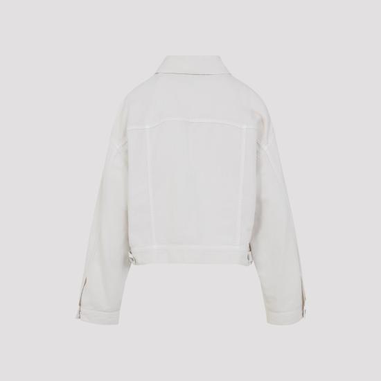 26SS 브루넬로 쿠치넬리 다이 코튼 & 리넨 아우터 재킷 ML9967674 C8739 CHALK - BRUNELLO CUCINELLI