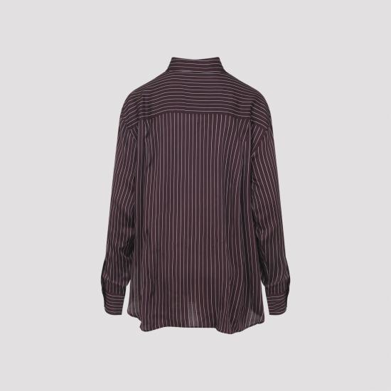 26SS 더프랭키샵 셔츠 CHFS21513 886 BURGUNDY WHITE PINSTRIPE - THE FRANKIE SHOP
