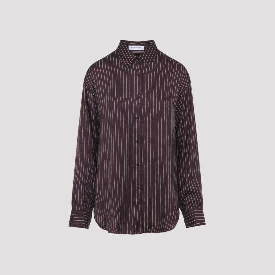 26SS 더프랭키샵 셔츠 CHFS21513 886 BURGUNDY WHITE PINSTRIPE
