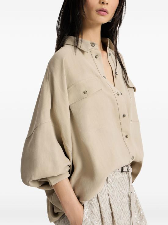 26SS 브루넬로 쿠치넬리 셔츠 MH126NE416 C9195 Beige - BRUNELLO CUCINELLI