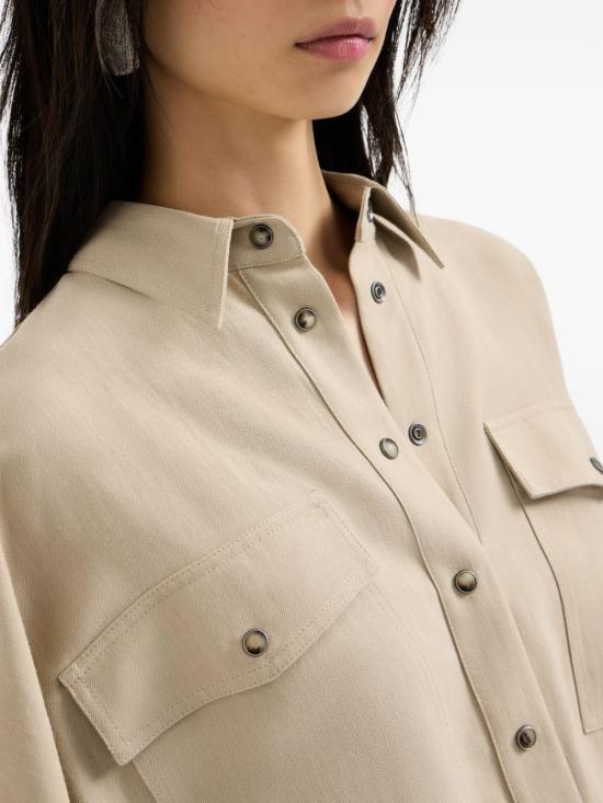 26SS 브루넬로 쿠치넬리 셔츠 MH126NE416 C9195 Beige - BRUNELLO CUCINELLI