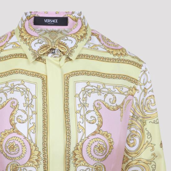 26SS 베르사체 미디 원피스 1018933 1A17165 5590 Beige - VERSACE