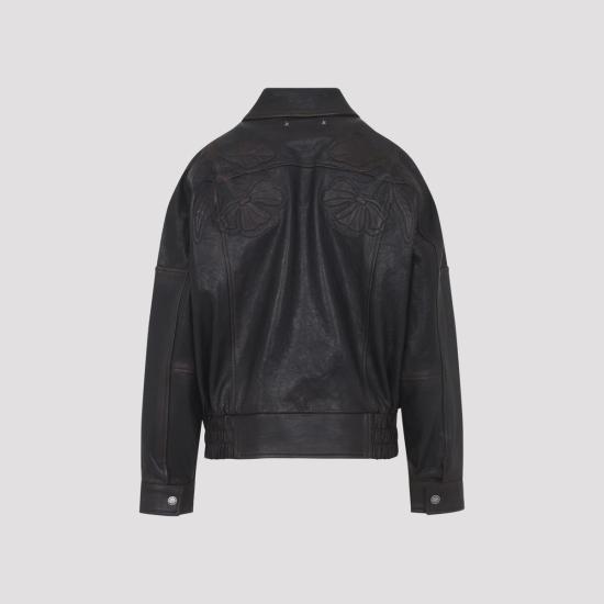 26SS 골든구스 가죽 자켓 GWP02560 P002300 40249 Black - GOLDEN GOOSE