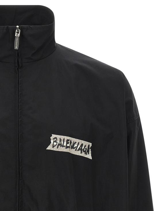 26SS 발렌시아가 마스킹 테이프 미디엄 핏 트랙수트 재킷 857713TPQ381000 Black - BALENCIAGA