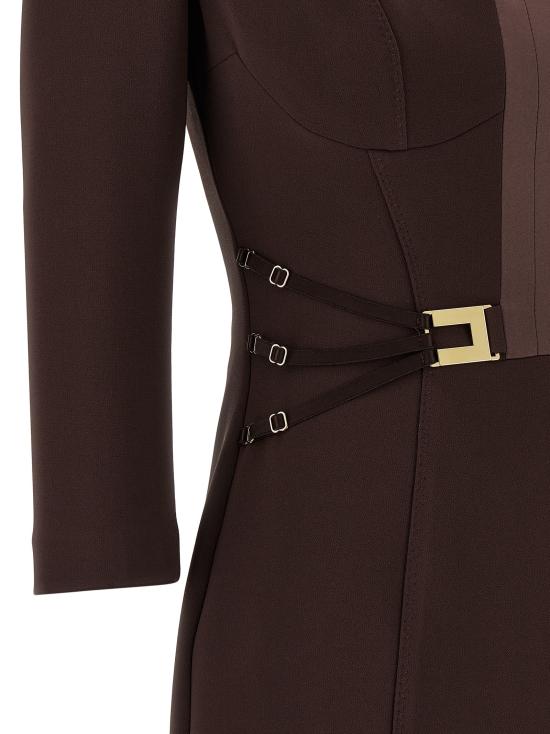 26SS 엘리자베타프랜치 숏 원피스 AB86961E2644 Brown - ELISABETTA FRANCHI