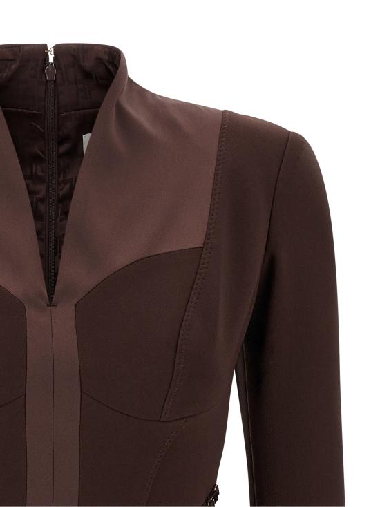 26SS 엘리자베타프랜치 숏 원피스 AB86961E2644 Brown - ELISABETTA FRANCHI